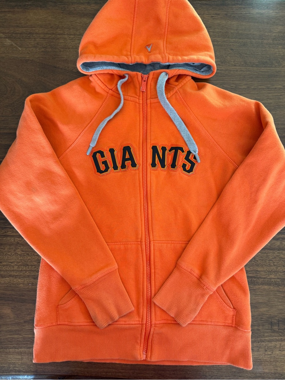 San Francisco Giants Orange Ladies Hooded Zip Sweatshirt Size Small